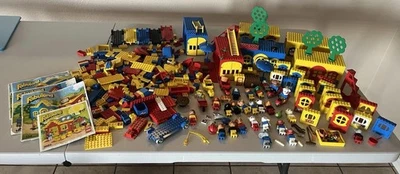Vintage LEGO Huge Lot Fabuland Buildings, Trees, Mini Figs, Cars Windows Books - Image 1 of 4