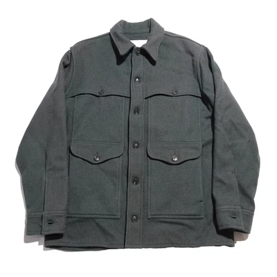 VTG Filson MENS XL 42 Forest Green Wool Mackinaw Cruiser Coat Jacket USA - Image 1 of 4