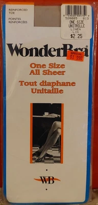 Vintage Pantyhose Wonderbra All Sheer Color Linen One Size BAMA2 - Image 1 of 4