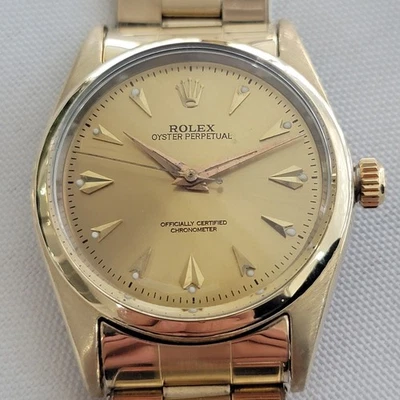 Rolex Oyster Perpetual 6634 34 mm con tapa de oro para hombre años 50 automático RA673 Foto 1 de 4