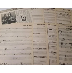 Recortes de pestañas de guitarra de 8 páginas Whitesnake "Still Of The Night" - Imagen 1 de 1
