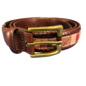 Duluth Trading Co Gürtel Herren 40 Leder geflochtene Nähte Messing Bohemian erdig Hüfte - Bild 1 von 12