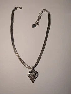 Brighton Jewelry Silver Copper Tone Necklace Heart - Picture 1 of 3