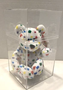 De colección 2000 RETIRADO Beanie Baby TY 2K Oso de Confeti GUARDADO EN ESTUCHE DE PLÁSTICO - Imagen 1 de 10