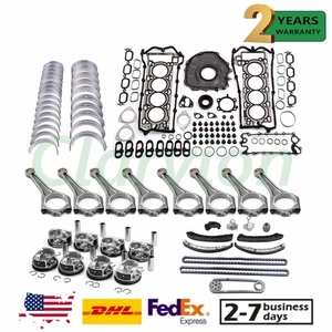 For Jaguar Land Rover AJ133 5.0L Engine Rebuild Gasket Set Rods Timing Chain Kit - Picture 1 of 12