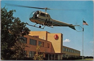c1960s Hurst, Texas BELL Aviation Ad Postcard "FORTH WORTH-BUILT HELICOPTERS" - Bild 1 von 2