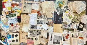 100 Pc Antique Vintage Curated EPHEMERA LOT Junk Journal MIXED MEDIA Scrapbooks - Picture 1 of 2