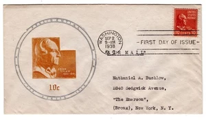 #815 Presidential Series 10c John Tyler 1938 FDC - Planty #15 Raley - Picture 1 of 2