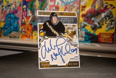 Карта Маркуса Наслунда из Pittsburgh Penguins Expansion Era фирменная вырезанная *негабаритная - - Изображение 1 из 2