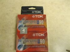 NEW SEALED TDK D90 High Output (4 Pack) Audio Cassette Tapes BLANK 