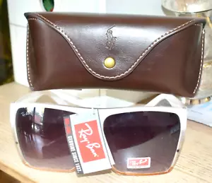 New Unused + Tags RAYBAN Ltd Ed Lei Peng Lge White Sunglasses Ralph Lauren Case - Picture 1 of 4