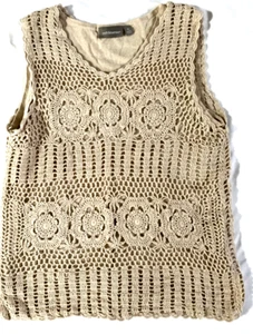 Croft Barrow Summer Cottagecore Crochet Top Women Boho Hippie Casual XL - Picture 1 of 6