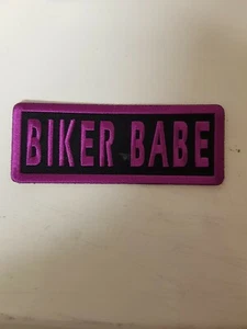 LADIES "BIKER BABE" BIKER PATCH NEW NICE - Picture 1 of 2