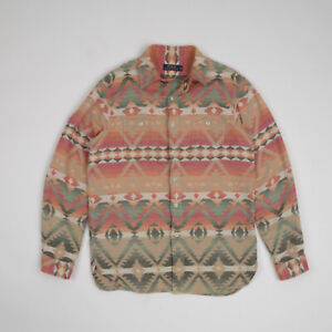 Polo Ralph Lauren Southwestern Indian Aztec Western Cowboy shirt M