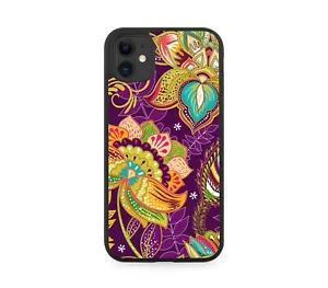 Flower Painting Rubber Phone Case Colourful Multicolour Flower Floral Shape G644 - Picture 1 of 2