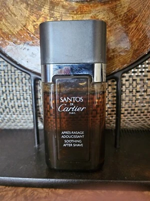 Santos De Cartier Vintage Para Hombre 3.3oz Calmante Después del Afeitado Muy Raro. 90% Completo Foto 1 de 4