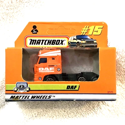 1998 MATCHBOX SUPERFAST #15 ORANGE DAF TRUCK NEW IN BOX - Image 1 of 4