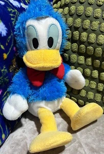 Donald Duck Disney 12” with Fuzzy jacket blue duck Stuffed animal plush Toy - Picture 1 of 9