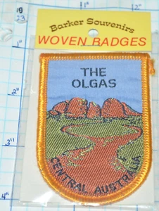 CENTRAL AUSTRALIA THE OLGAS DOMED ROCK FORMATIONS WOVEN VINTAGE NIP PATCH - Foto 1 di 2