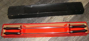 Vintage Vtg 4 Shish Kabob Sword Skewers Summer BBQ Fondue Bonfire Marshmallows - Picture 1 of 4