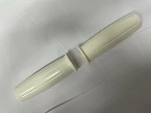 Empuñaduras cortas blancas estilo clásico Kawasaki 7/8" manillar 115MM largo - Imagen 1 de 4