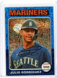 Julio Rodriguez 2024 Topps Heritage Chrome Blue Sparkle Reflector #286 T1117 - Bild 1 von 2