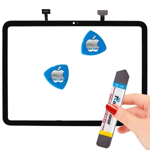 KIT Écran Tactile iPad A2696 Noir PACK Vitre 2022 Professionnel Adhésif Prémonté - Afbeelding 1 van 9