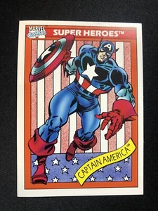 Captain America #1 1990 Impel Marvel Universe Series 1 Card πΊπΈ EX PLS READ - Picture 1 of 12
