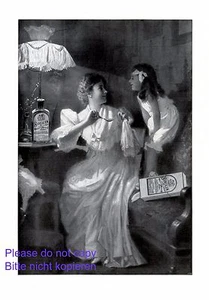 Sirolin Hustensaft XL Reklame 1907 Mutter Tochter Kind krank Medizin Kleid + - Bild 1 von 2