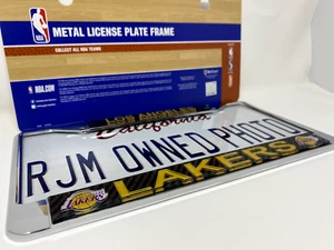 ⭐️⭐️⭐️⭐️⭐️ BEST LAKERS AUTHENTIC NBA METAL LOS ANGELES LICENSE PLATE FRAME GIFT - Picture 1 of 3