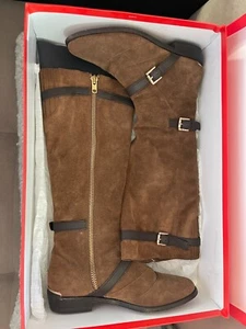 Coach Lawrencia Tall Suede Boots, size 7.5B - Picture 1 of 10