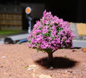 10 Purple Blooming Trees, 30 mm Tall - Picture 1 of 11