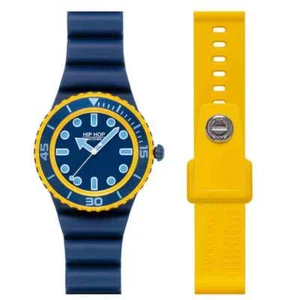 Orologio Uomo Master Doppio Cinturino Blu e Giallo HWU1261 Hip Hop - Foto 1 di 1