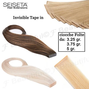 Hair Extension Biadesive Invisible 6er Pack Echthaar Tape SEISETA - Bild 1 von 48