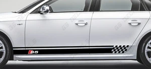 2x Audi S5 Logo Side Stripes Premium Quality Cast Vinyl Quattro S-line RS A Q S - Picture 1 of 11