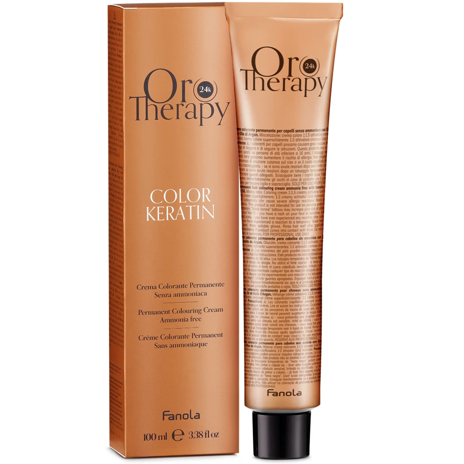 FANOLA ORO THERAPY Tinta Senza Ammoniaca Senza PPD con Cheratina e Argan 100ml