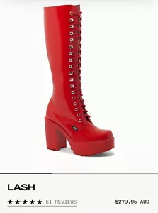 Roc LASH Boots Red Patent - Picture 1 of 8
