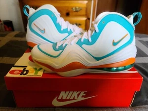 NIKE AIR PENNY V PENNY HARDAWAY MINAMI WHT/ORACLE AQUA-ORACLE AQUA  CJ5396 100  - Picture 1 of 22