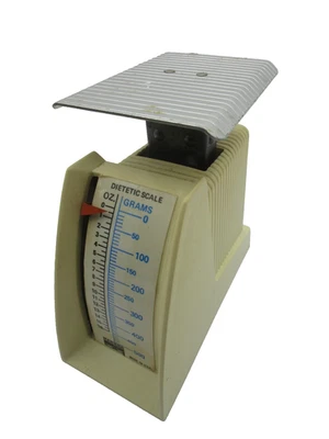 Винтажные диетические аналоговые механические маленькие 4-дюймовые диетические пищевые весы Hanson USA унция грамм - Изображение 1 из 4