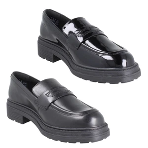LADIES CLARKS ORINOCO 3 EDGE CHUNKY LEATHER LOAFERS - Picture 1 of 19