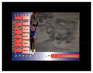 Tarjeta Rumeal Robinson 1993-94 Upper Deck Triple Doble 3D Destacados #TD9 Nets - Imagen 1 de 2