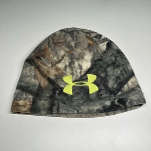 Under Armour Scent Control Coldgear Windproof Beanie Camo Hat Realtree YOUTH - Picture 1 of 7