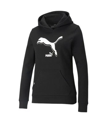 PUMA Women's Essentials Logo Fleece Hoodie Size 3XL - 589541 01 - Black - Image 1 of 4