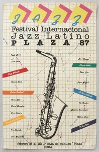 Vintage 1987 International Latino Jazz Festival Havana Cuba Poster Casa Cultura - Picture 1 of 3