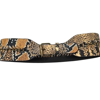 Cinturón de cadena dorada con estampado de serpiente BCBG MAXAZRIA para mujer grande mafia esposa declaración Foto 1 de 4