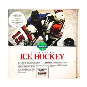 Mindscape Computer Game Superstar Ice Hockey VG+/EX - Picture 1 of 2