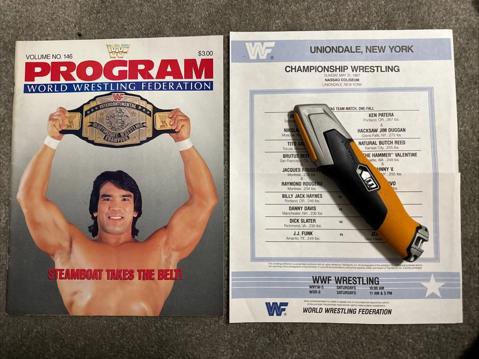Revista del Programa WWF/WWE #146 Ricky Steamboat 31/1987 Nueva York Original Foto 1 de 1