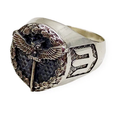 Men's ring Owl with sword, code 701570YM, completely 925 sterling silver - Image 1 of 4