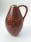 Seltene Fat Lava Color Rot Gold Keramik Vase belacker -Keramik 60er 70er Jahre