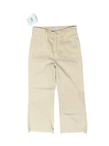 Jeans Mother Beige The Pixie Swooner Roller Flood Dawn taglia 25 nuovi con etichette - Foto 1 di 15